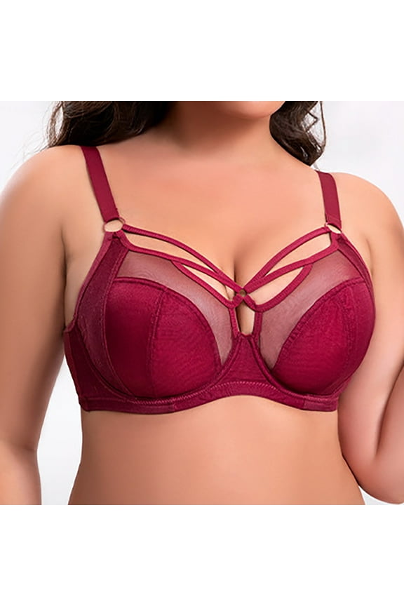 Womens G Cup Minimizer Full Coverage Bra - Plus Size with Breathable Mesh for Everyday Comfort