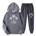 thumbnail image 1 of SDNall Womens Long Sleeve, Womens Fashion Printing Sports Casual Binding Leg Long Pants Hooded Pants Set Long Sleeve Hooded Set, 1 of 2