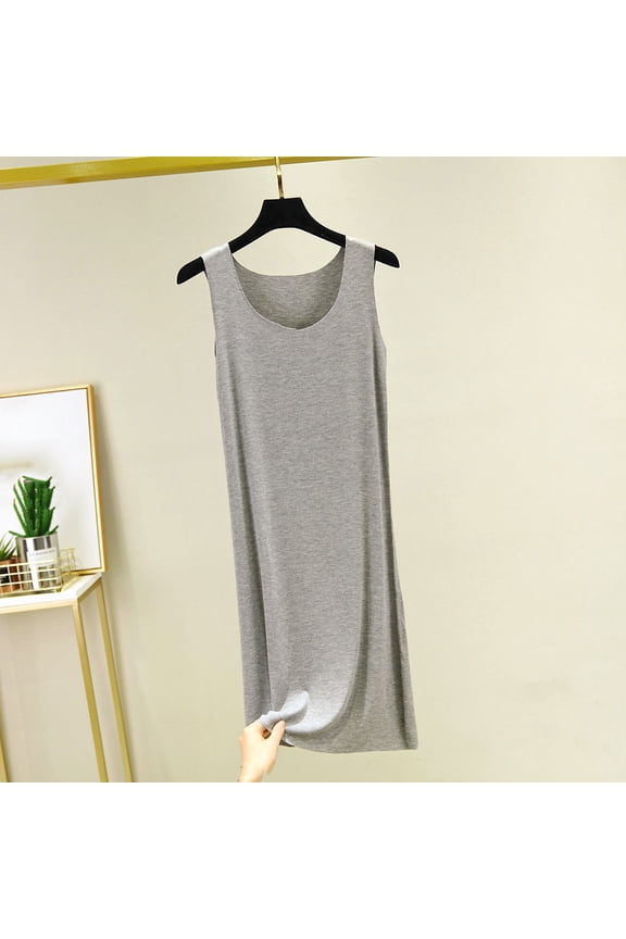 Womens Modal Robe, Sleeveless Nightgown for Women, Soft Lounge Wear and Home Bathrobe for Comfortable Sleep and Relaxation