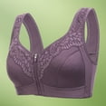 thumbnail image 1 of SDNall Womens Plus Size Zip Front Bra - Wireless, Lightly Lined with Full Coverage Support, 1 of 4