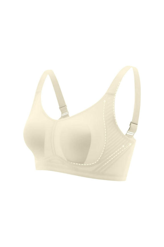 Womens Wire-Free Bra with Light Push-Up - Breathable Full Coverage for Everyday Comfort and Shape