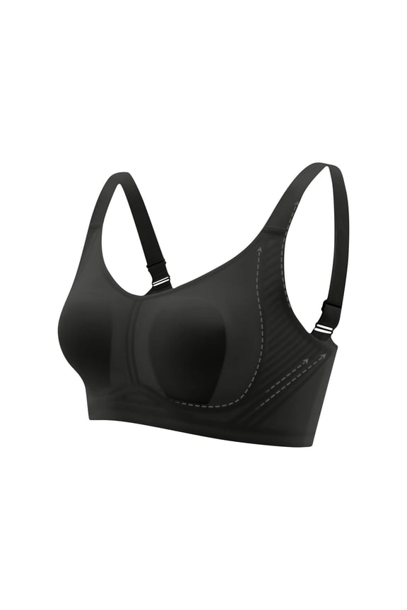 Womens Wire-Free Bra with Light Push-Up - Breathable Full Coverage for Everyday Comfort and Shape