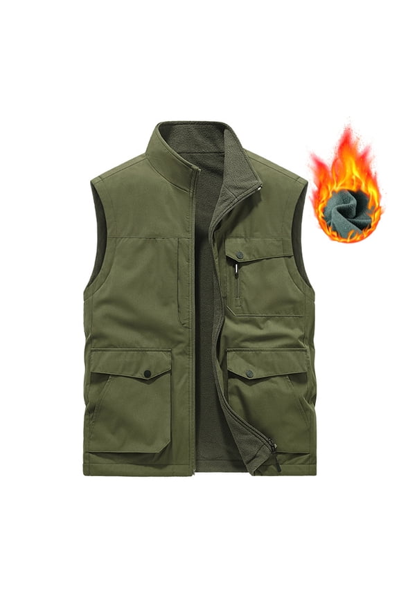 Work Jackets for Men, Mens Sport Coat, Sports Jackets for Men, Mens Work Clothes Jacket Solid Color Stand Collar Multiple Pockets Outdoor Sports Photography Coat, Work Clothes for Men