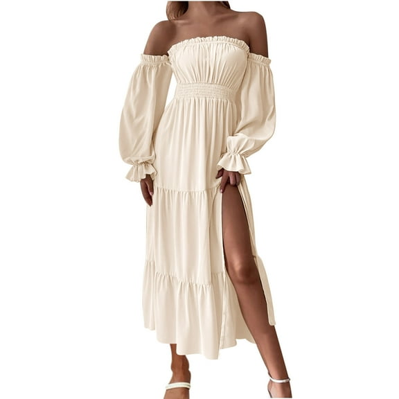 SDNall one Shoulder Dress, Long Dress with Sleeves, Summer Party Dress, Womens Fashion Party Long Sleeve one Shoulder Dress, one Sleeve Dress, Womens Party Dress