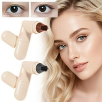 SDOHIG 2 Pcs Gel Eyeliner Pencil Set, Foldable Eyeliner Stamp for Perfect Wings, Waterproof Eyeliners Tool, Smudge Proof Eyeliners Pen for Beginners