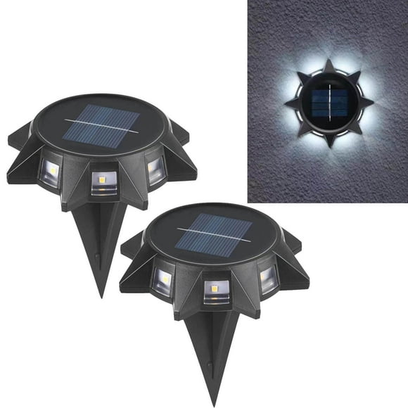 SDOHIG 2PCS LED Solar Lights Underground Buried Garden Roadway Outdoor Wall Lamp LED Solar Lights for Garden,Outdoor,Pathway,Patio,Walkway,Backyard Decor