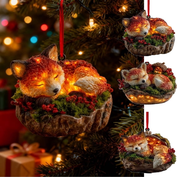 SDOHIG 4" Forest Animal Acorn Ornaments, Forest Ornaments, Pine Cone Animal Decoration, Forest Animals Decoration, Christmas Tree Decorations, Christmas Tree Ornaments, Christmas Gift