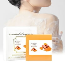 SDOHIG Bath Bar Soap, Turmeric Handmade Soap, Natural Brightening Bar for Glowing Skin, Gently Exfoliates and Evens Skin Tone, Suitable for All Skin Types