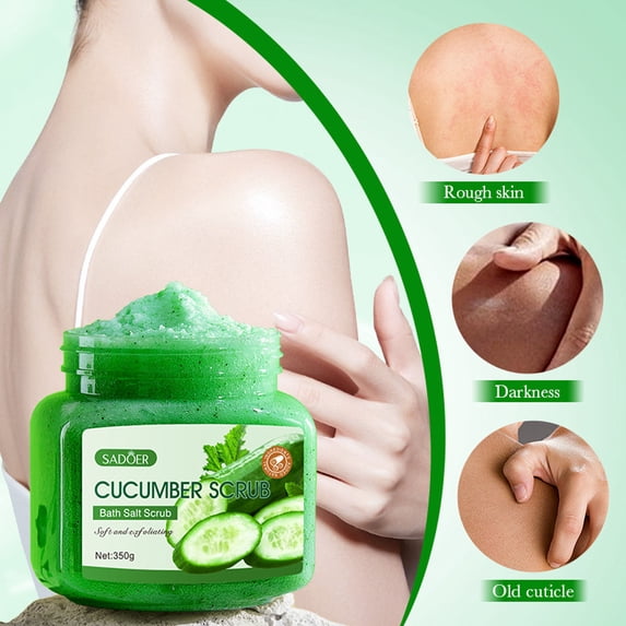 SDOHIG Cucumber Fresh Orange VC Exfoliating Clarifying Body Scrub, Deep Cleansing and Exfoliating for Smooth Radiant Skin, Removes Dead Cells