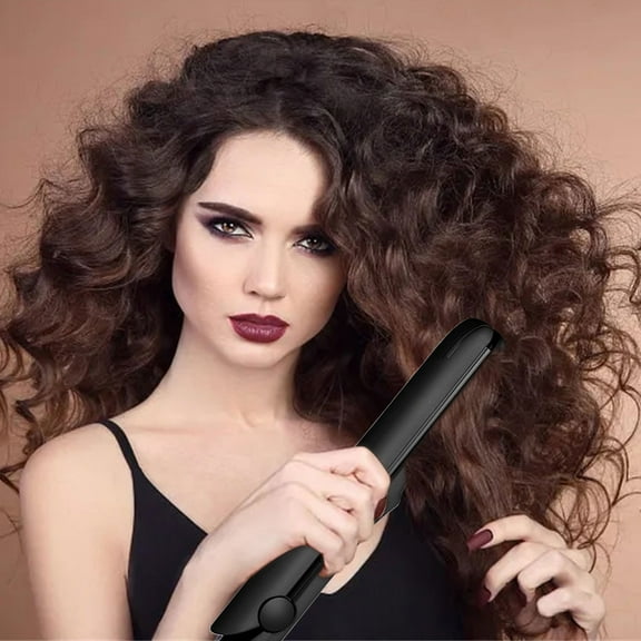 SDOHIG Curling Iron, Mini Hair Straightener, Curling Iron 3/4 Inch, Straight Roll Dual Purpose, Hair Curling Stick Without Damaging Hair, Suitable for All Hair Type, Black