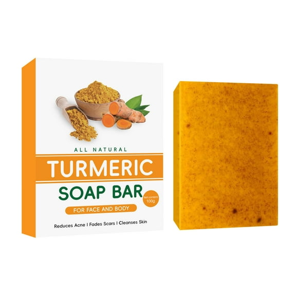SDOHIG Face Soap, Turmeric & Tea Tree Oil Acne Soap - Deep Pore Cleansing Bar for Oily & Acne-Prone Skin, Reduces Breakouts & Prevents Blemishes