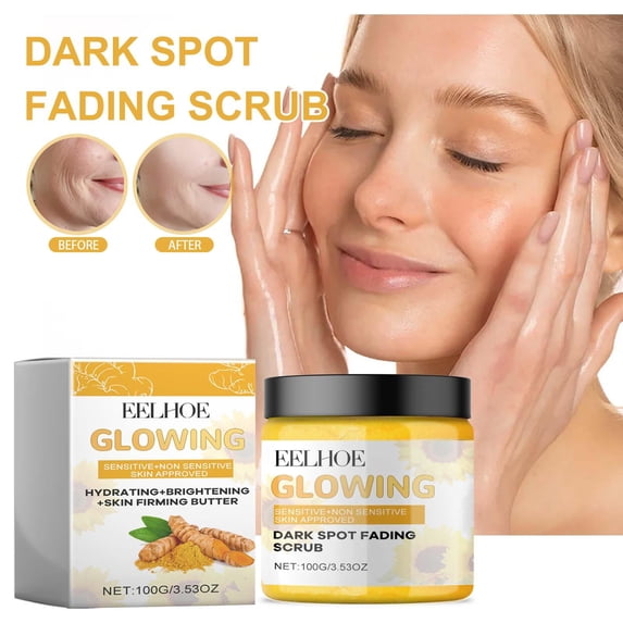 SDOHIG Lemon Turmeric Exfoliating Soap Tablets, Brightening Facial and Body Shower Soap, Firms Pores and Removes Pigments for Even Skin Tone, Gentle Exfoliation, 100g