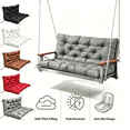 thumbnail image 1 of Kfuirde Swing Cushion, Bench Cushion Set, Indoor Outdoor Patio Seat Pad, Replacement Pillow for Garden Furniture, Lounger Chair Cushion for Porch & Balcony, Gray Style D, 1 of 6