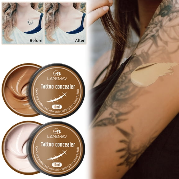 SDOHIG Permanent Concealer Cream, Covers Pock Marks, Freckles, Scars and Tattoos, Long Lasting Waterproof Formula, Full Coverage