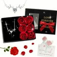 thumbnail image 1 of SDOHIG Preserved Red Real Rose with Necklace - Eternal Flowers Rose Birthday Gifts for Women Her Mom Wife Girlfriend Grandma on Valentines Mothers Day Christmas Anniversary Romantic-Red, 1 of 6