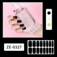 thumbnail image 1 of SDOHIG Press on Nails, Fake Nails, 16 Strips Polish Sticker Stickers Set For Nails Polish Wraps Fashion Art Stickers Polish Strips Adhesive Polish Wraps Color Strips For Nails Womenfull, 1 of 3