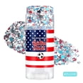 thumbnail image 1 of SDOHIG Red White Blue Glitter Stick for Face Hair Body, 4th of July Patriotic Body Sparkle, Blue Dominant Deep Shimmer, Waterproof & Long-Lasting, Festival Essential, 15g Style D, 1 of 7