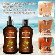 SDOHIG Tanning Oil Outdoor Suntan Oil Tanning Intensifying Oil with Coconut Oil Non-Greasy Lightweight Gentle On Skin