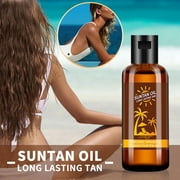 SDOHIG Tanning Oil, Suntan Oil with Bronzer, for Outdoors and Summar Beach, Enhances Natural Tan, Moisturizes Skin, Long-Lasting Glow