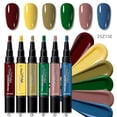 thumbnail image 1 of SDOHIG Water Nail Polish Pen Set,6 Colors Air Dry Nail Art Pens,No UV Lamp Needed,Quick-Drying&Long-Lasting Wear,Precision Brush for Detailed Patterns,Ideal for Nail Art Enthusiasts,5ml Each Style E, 1 of 8