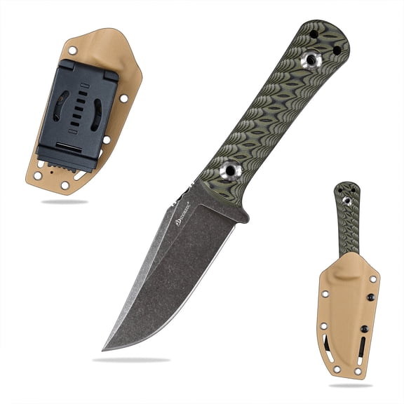 SDOKEDC Outdoor Fixed Blade Knife, DC53 Steel G10 Handle for Camping & Mountain Climbing