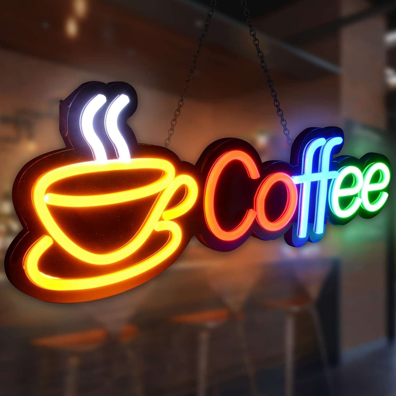 SDOTXA 1pc Coffee Neon Sign  5V Bright Coffee Led Neon Sign For Wall Decoration 18.11* 7.91in  Neon Light Decoration Cafe Open Sign Restaurant  Store Wall Light Sign  Coffee Neon Light Sh