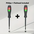thumbnail image 1 of SDOTXA 2pcs 2-Piece Electrician Multifunctional Magnetic Screwdriver Set with LED Light  Phillips & Slotted Head  for Wire & Electrical Testing, 1 of 4