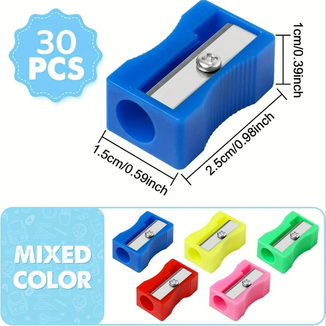 SDOTXA 30pack 30Pack Assorted Color Mini Manual Pencil Sharpeners for