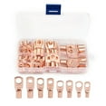SDOTXA 60pcs Wire Lug Connector Ring SC625 Copper Connectors Bare