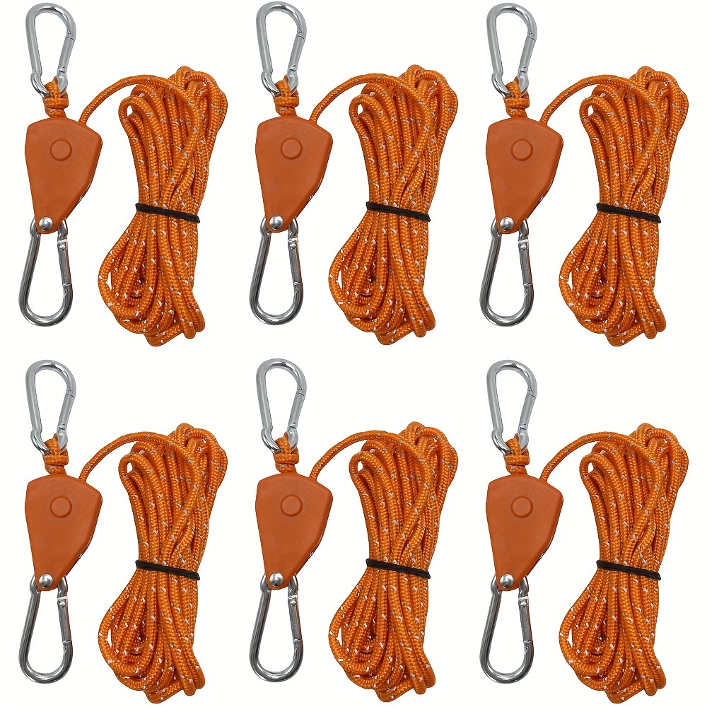 SDOTXA 6pcs Camping Tent Tie Down Rope Tightener Fastening Wind Rope ...