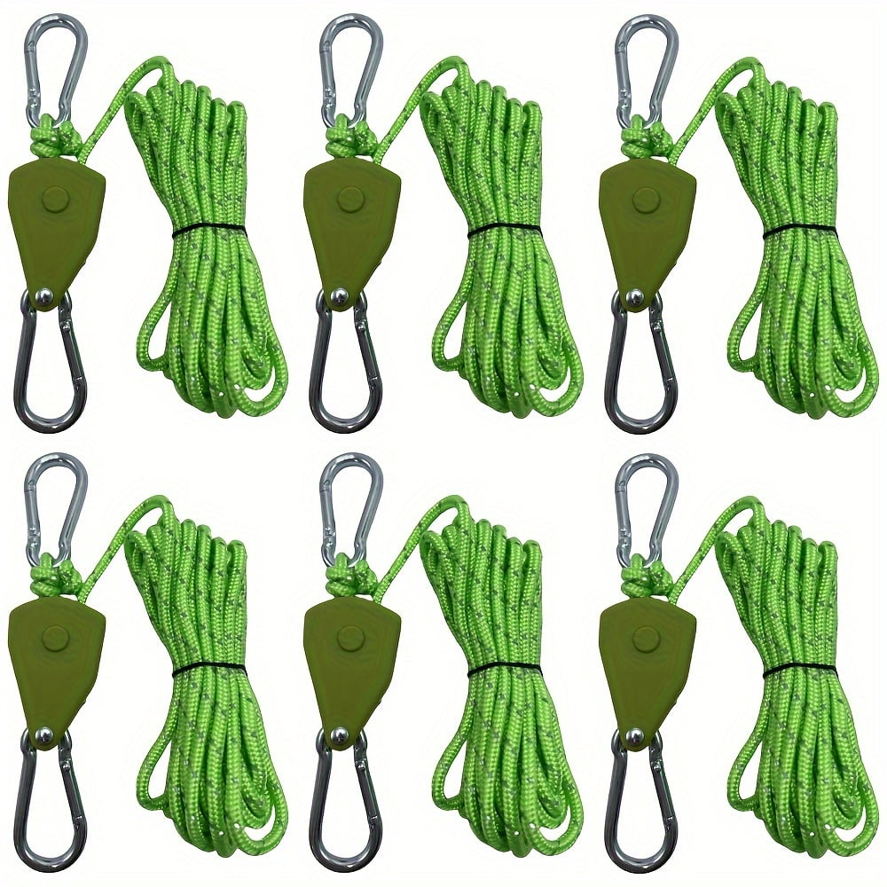 SDOTXA 6pcs Camping Tent Tie Down Rope Tightener Fastening Wind Rope ...