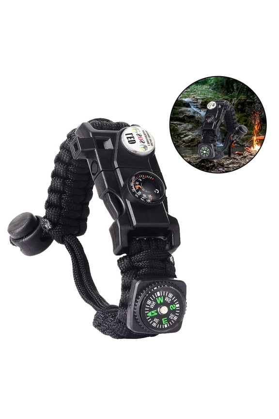 Adjustable Bracelet 7 core 5 in 1 Emergency Sports Wristband Gear kit Waterproof Compass Multi-Tool Wilderness Adventure Umbrella Rope Bracelet