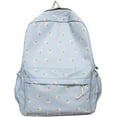thumbnail image 1 of SDOTXA  Kawaii Floral Print Backpack with Pendant Preppy Backpack Cottagecore Bag Coquette Aesthetic Backpack Daypack (White One Size), 1 of 7