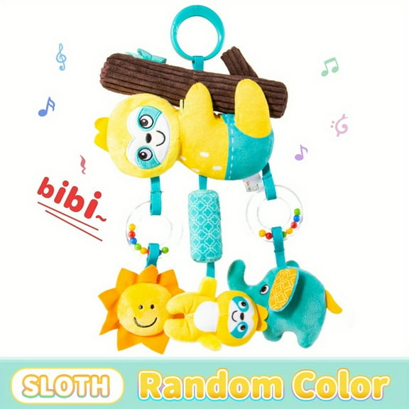 SDOTXA Vibrant Cartoon Animal Crib Hanging Rattle Toy - Colorful Wind Chime for Strollers & Car Seats Durable ABS Material Perfect for Youngsters 0-3 Years Easy to Install and Clean