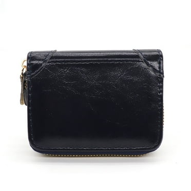 SDOTXA Vintage-Inspired Women‘s Wallet with Zipper - Large Capacity  Multi-Functional Coin Purse & Card Holder  Anti-Demagnetization Faux Leather