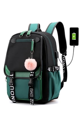 Waterproof Backpack Women USB Charging Bookbags College Computer Rucksack Travel Shoulder Bag