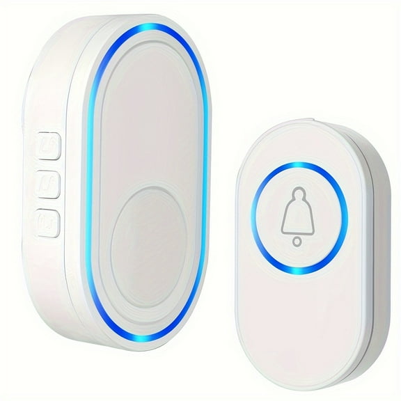 SDOTXA Wireless Doorbell 39 Music LED Flash Security Alarm  Intelligent US Plug Door Bell Chime Kit