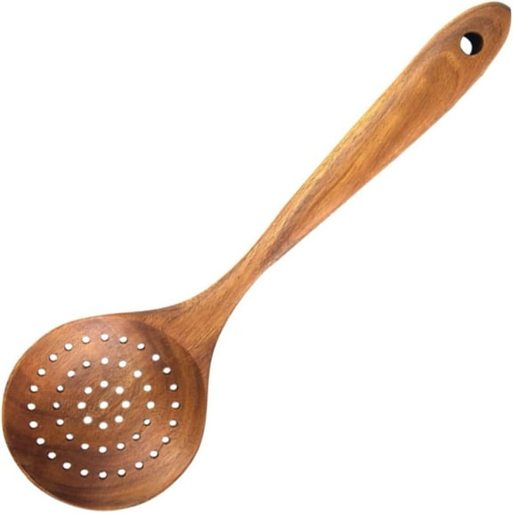 SDOTXA cooking Skimmers spider strainer wooden ladle spoon skimmer utensil skimmer cooking Wooden Skimmer kitchen ladle wooden scoop Rice Spoons Wooden bakeware hot pot suite Bamboo 26.5x