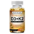 thumbnail image 1 of SDP Vitamin D3 + K2 5000 IU Capsules Daily Supplement,Support Immune System Bones Healthy Heart, 1 of 9