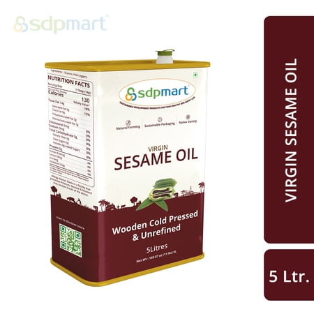 SDPMart Cold pressed virgin Chekku Sesame Oil - 5 Liter |