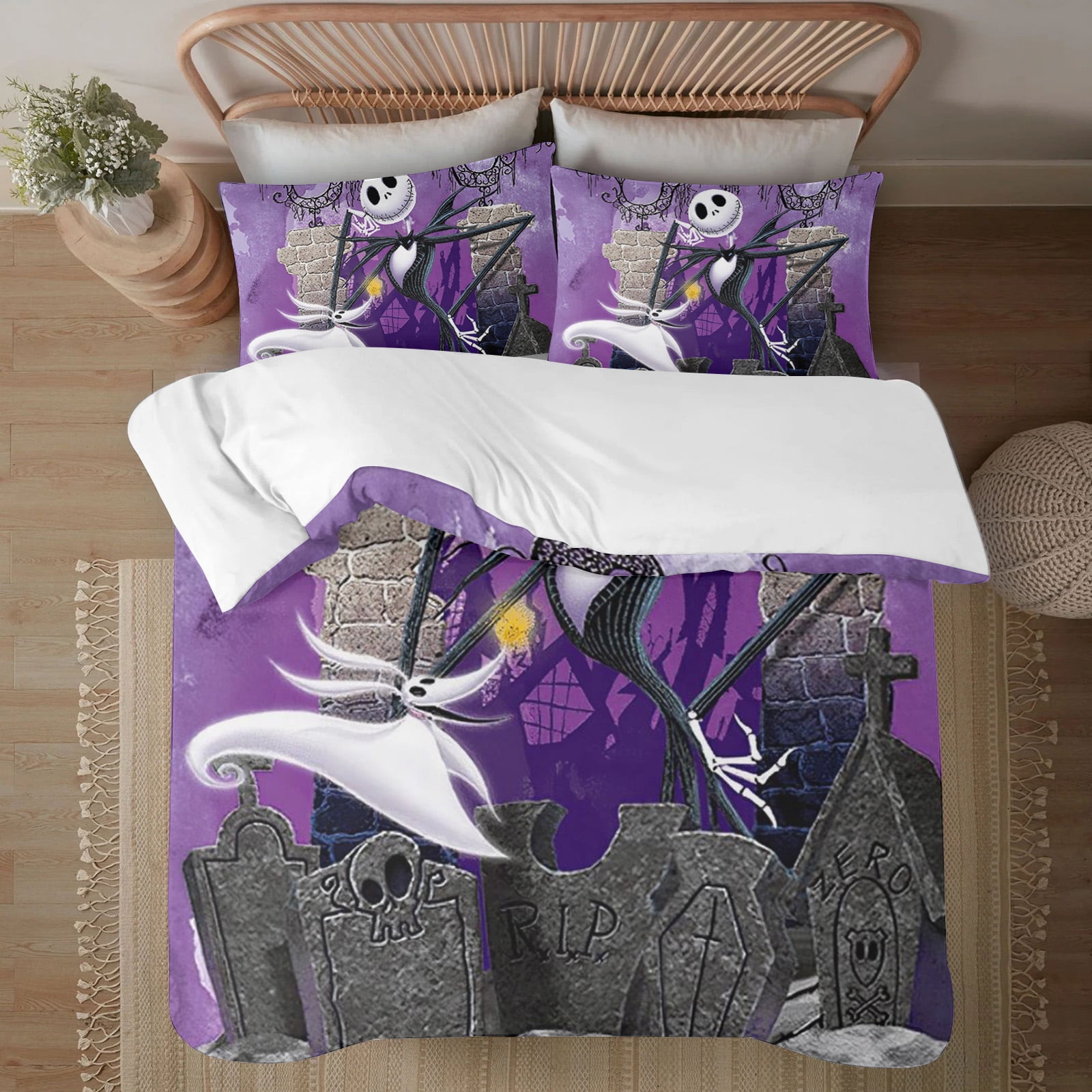SDQFVG Nightmare Before Christmas Bedding Set 3 Piece with 1 Quilt ...
