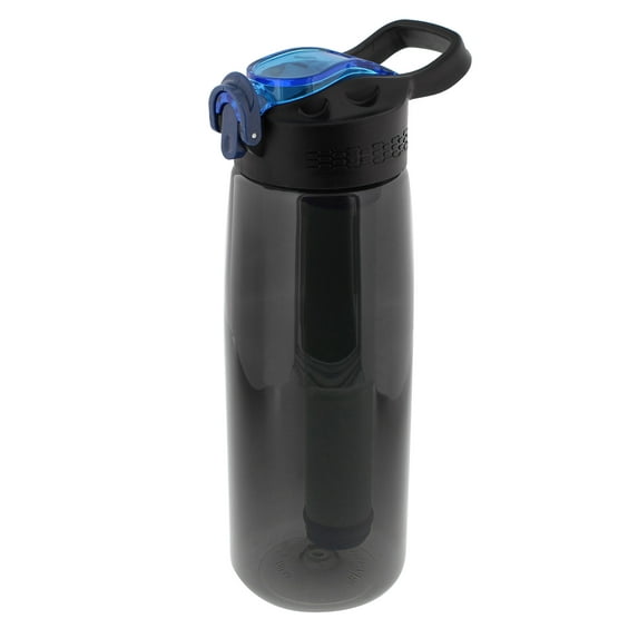 SDS Black Water Filter Bottle - Water Bottle Filter Travel Tool for Clean Water