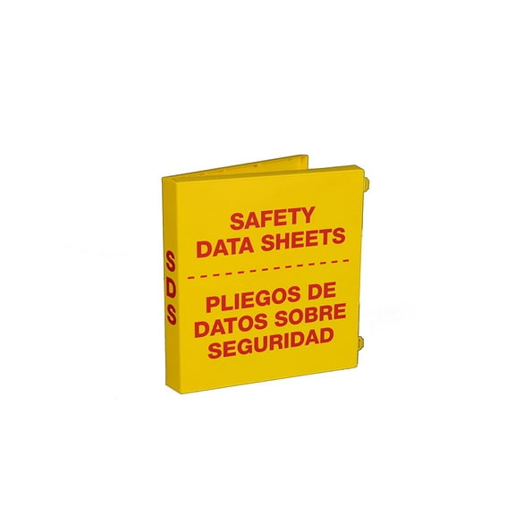 SDS 'Heavy Duty' Bilingual Binder - 1.5'' Ring Capacity, Metal Round Rings (3 Rings), Fully Enclosed Case