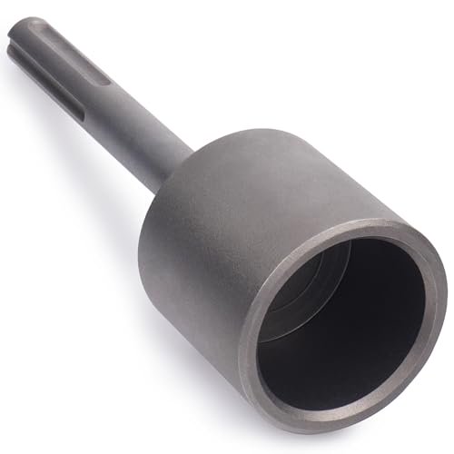 SDS Max Shank T Post Driver, 2 Inch Diameter Head for Driver T Posts, Heavy Duty Ground Rod Driver for Fence, Steel, Concrete, Compatible with SDS-Max Hammer Drills and Demolition Hammers, Save Time