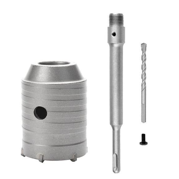 SDS Plus Hammer Drills Wall Hole Saw Drill Bit Set Cutter Tools with Round Shaft Concrete Cement Stone Hole Opener,55mm