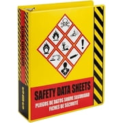 SDS Ring Binder, Trilingual with English/Spanish/French, Heavy Duty with 1.5 Inch Capacity Holds 250 Pages