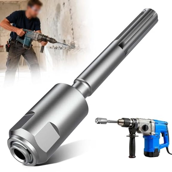 SDS To Round Shank Adapter For Hammer Drill, 40Cr Conversion Rod 220Mm Length, 16Mm Inner Diameter For Standard Drill Bits, Heavy Duty Anti-Rust Extension Tool