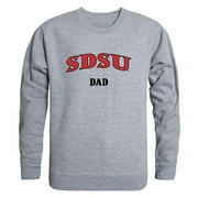 SDSU San Diego State University Aztecs Dad Fleece Crewneck Pullover Sweatshirt Heather Grey Small