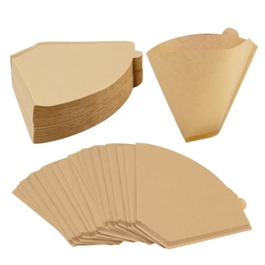 SDTC Tech 220 Counts Coffee Filters #2 Disposable Coffee Paper Filters U-Shaped Cone Paper Filters 2-4 Cup Unbleached Natural Brown Compatible with Ninja Dual Brew Coffee Maker Coffee Filters