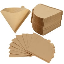 SDTC Tech 220 Counts Coffee Filters #2 Disposable Coffee Paper Filters V-Shaped Cone Paper Filters 2-4 Cup Unbleached Natural Brown Compatible with Ninja Dual Brew Coffee Maker Coffee Filters